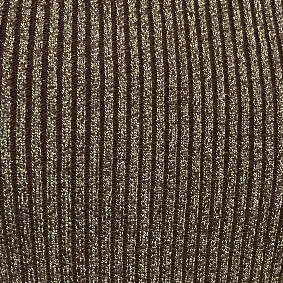 NWT Retrofete Brown Gold Sparkle Amster Ribbed Midi Sweater Dress - Sz L - Picture 6 of 9